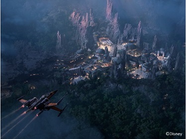 Concept art for Star Wars-themed land