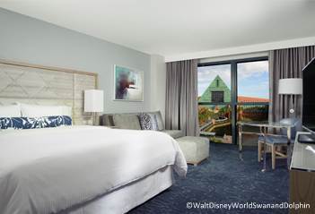 Redesigned room at the Walt Disney World Swan and Dolphin