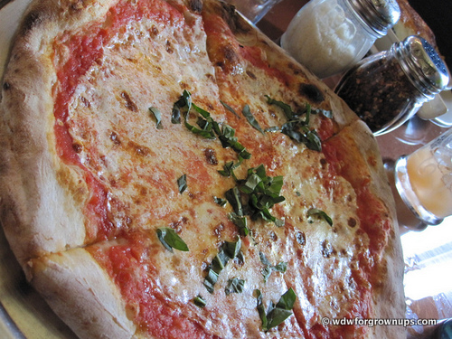 One of the delicious pizzas from Via Napoli