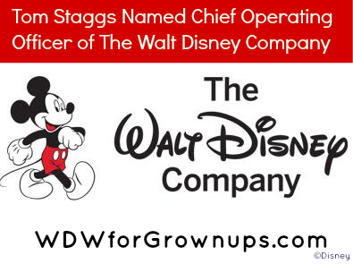 Tom Staggs promoted at The Walt Disney Company