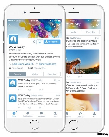 Walt Disney World Resort launches new Twitter account
