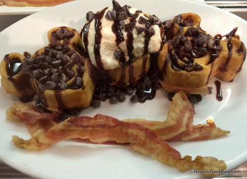 Chocolate Lovers Mickey Waffles at Roaring Fork