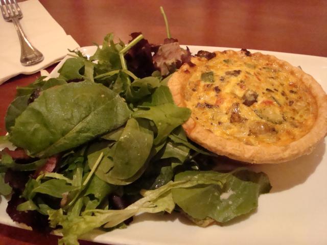 Quiche and salad