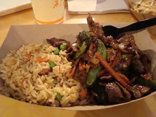 Mongolian Beef and rice