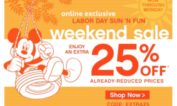 Labor Day Weekend Sale at DisneyStore.com