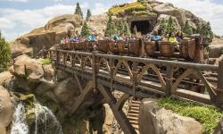 Seven Dwarfs Mine Train Features Faux Grass and Trees 