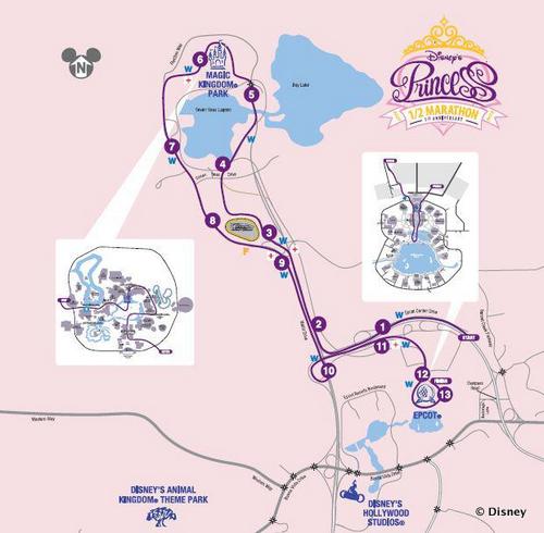 Mile by Mile Race Course Route