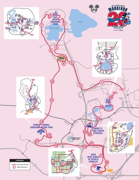2013 WDW Marathon Route