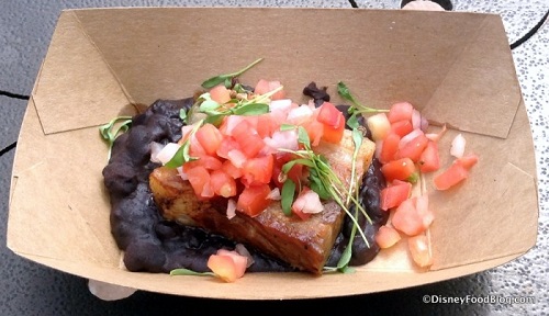 Crispy Pork Belly with Black Beans from the Brazil Marketplace Booth