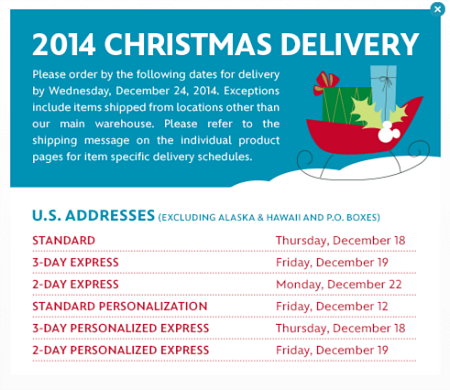 2-Day Express It's Not Too Late To Order for Christmas!
