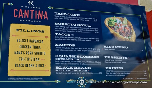 4 Rivers Cantina Barbacoa Truck Menu