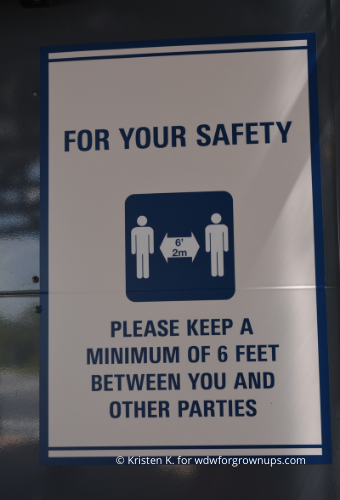 Signage Reminds Guests To Maintain Distance