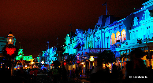 Halloween Lighting on Main Street U.S.A.