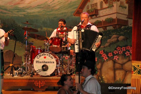 Traditional German Entertainers Perform All Day