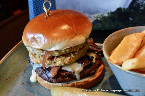 Braai Burger Stacked With Fried Green Tomatoes