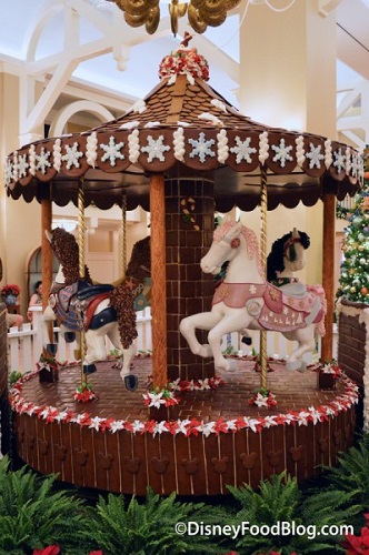 Gingerbread carousel at Disney's Beach Club Resort