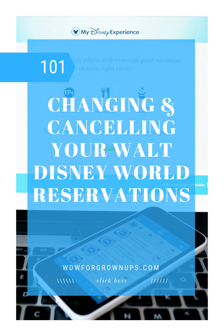 Changing & Canceling Your Walt Disney World Reservations