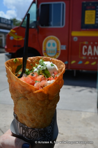 4 Rivers Cantina Barbacoa Food Truck Chicken Tinga Cone