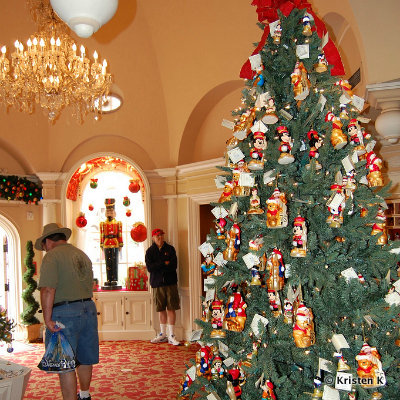 Christmas trees filled with ornaments