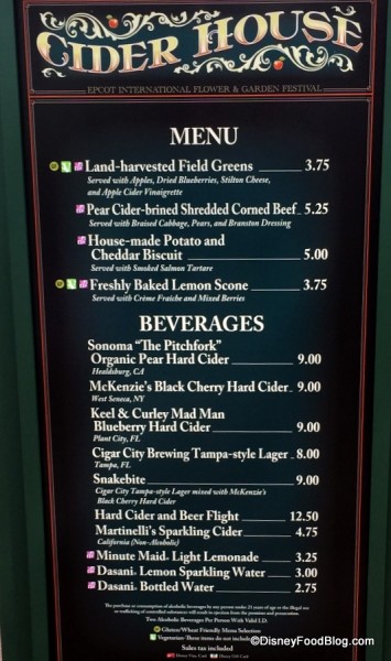 Full Cider House Menu