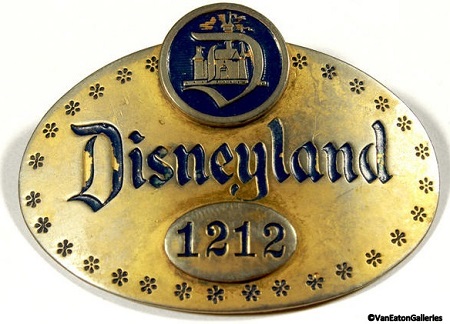 Cast member badge from opening day at Disneyland