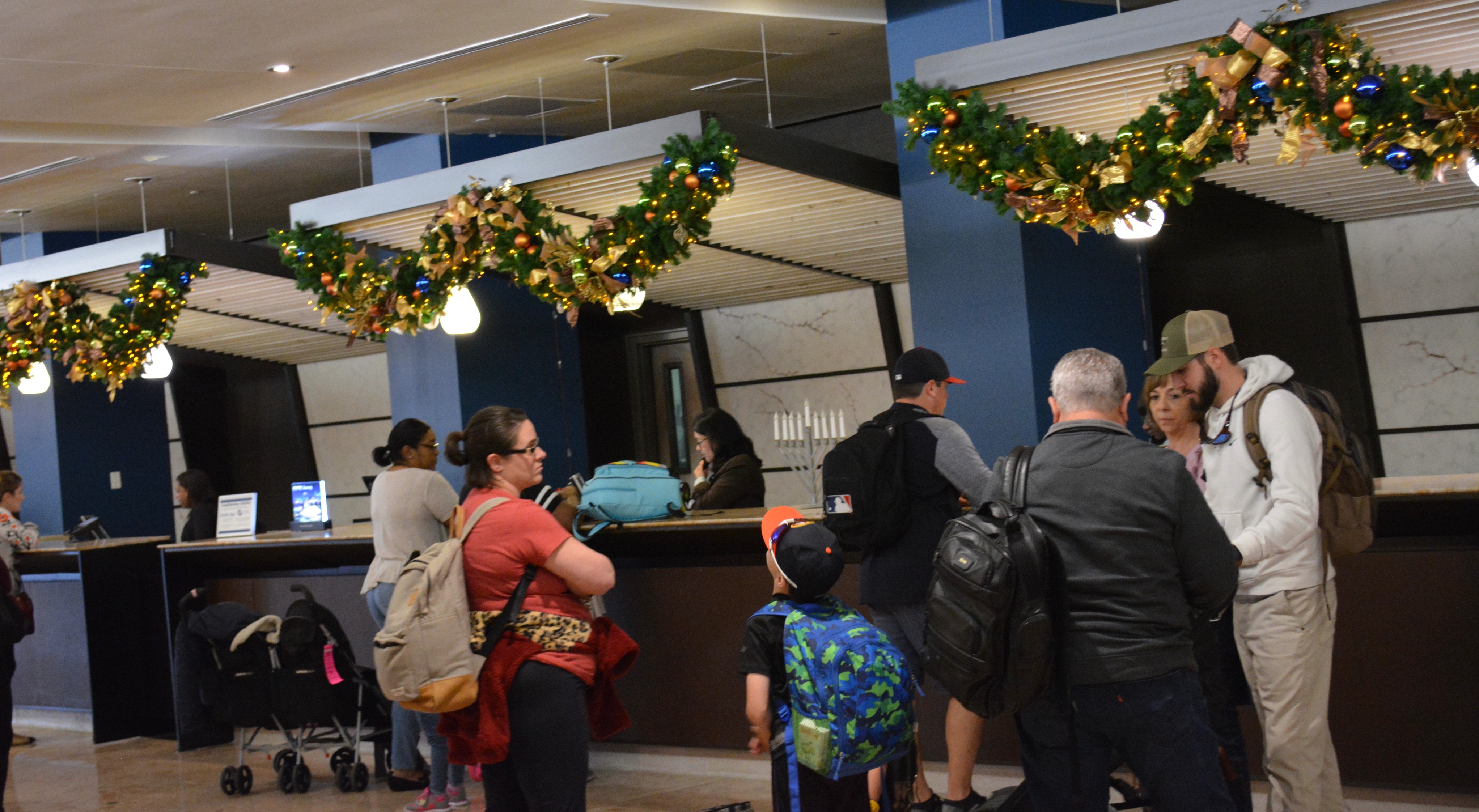 Colorful Garlands In The Lobby