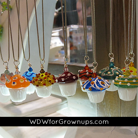 Hand-blown Glass Cupcake Necklaces