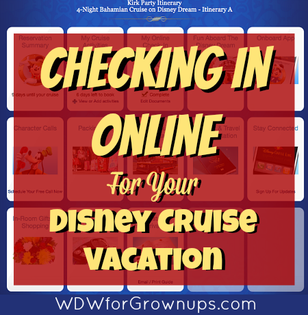 Checking In Online For A Disney Cruise Vacation