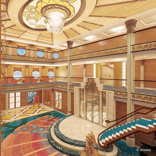 Disney Magic Atrium Transformed in Art Deco Elegance