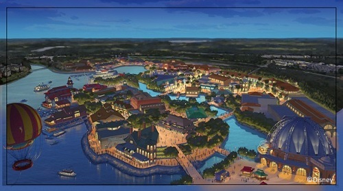 Disney artist rendering of Disney Springs