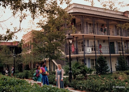 Wrought Iron Laces the Buildings