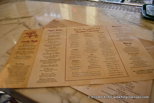Enzo's Has A Massive Bar Menu