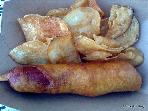 Hand-dipped corn dog from Fantasy Fare Food Truck