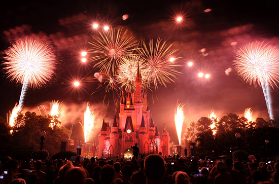 Patriotic Fireworks Light The Sky At Magic Kingdom