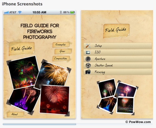 Fireworks Field Guide Screen Shots