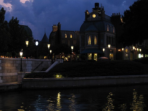 The France Pavilion Glows After Dark