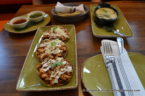 Chipotle Chicken Tostada and Queso Fundido