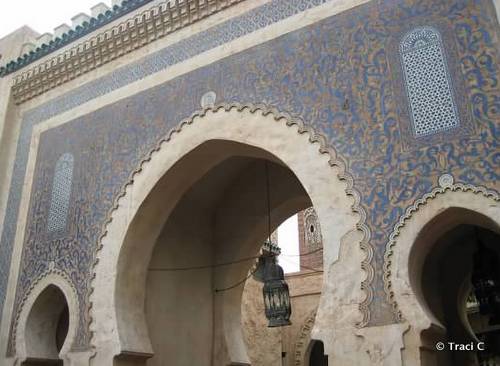 Bab Baujouloud Gate in the Morocco pavilion