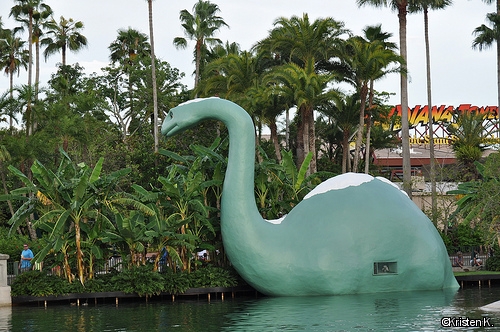 Dinosaur Gertie on the shores of Echo Lake