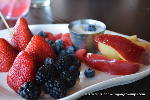 Fruit Plate With Honey Lavender Yogurt