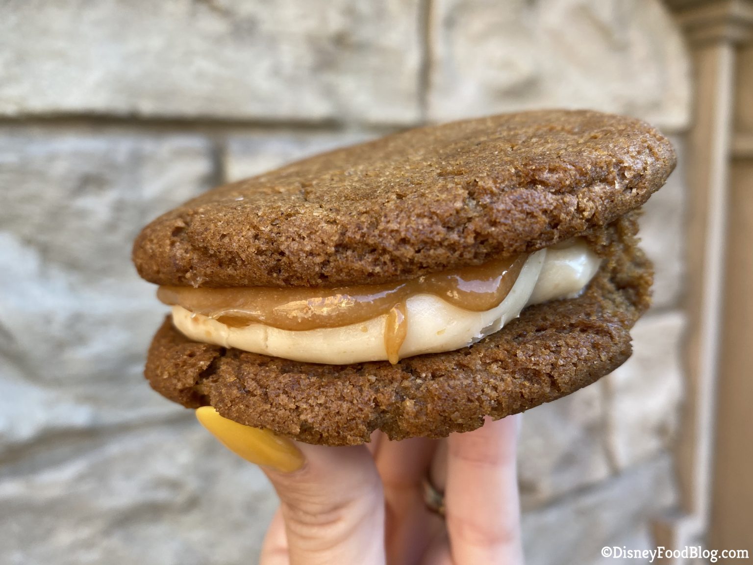 Gingerbread Salted Caramel Buttercream Cookie Sandwich