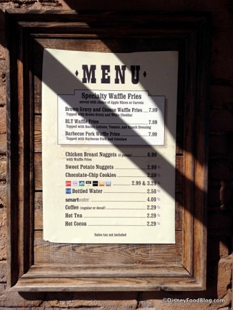 Golden Oak Outpost menu