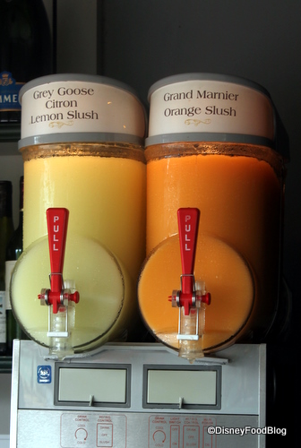 Grand Marnier and Grey Goose slushes in France