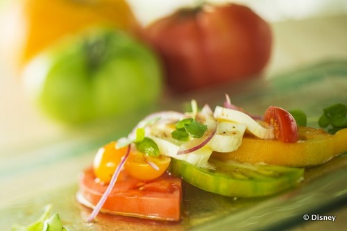 Heirloom Tomatoes are paired with house-made Mozzarella at The Cottage