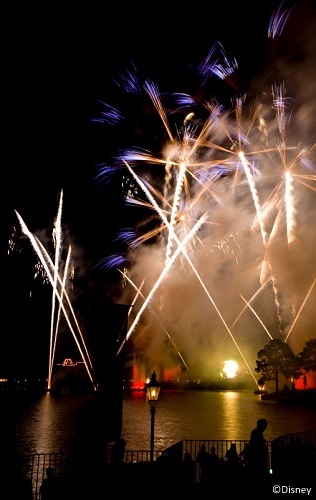 IllumiNations fireworks light up the lagoon