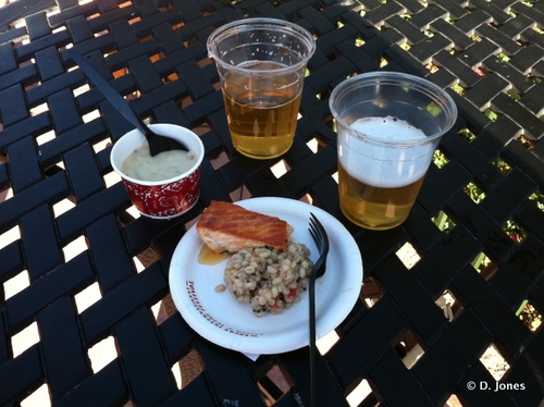 Maple and Moosehead-Beer Glazed Salmon with Barley Salad