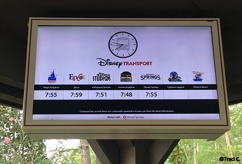Disney Transport screen at Port Orleans Riverside