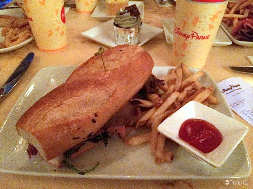 Carved Prime Roast Beef sandwich at Be Our Guest