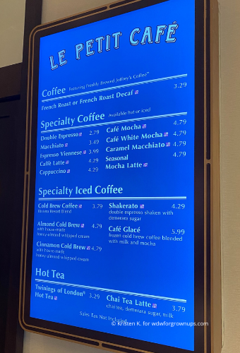 Coffee Menu