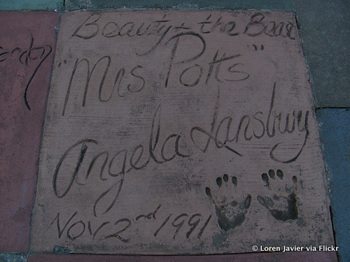 Celebrity Handprints Line The Theater Courtyard